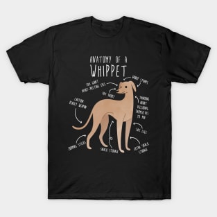 Whippet Dog Anatomy T-Shirt
